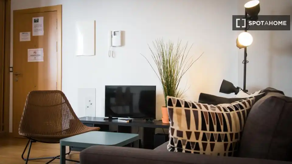 Sala d'estar de Apartament per a compartir en Málaga amb Aire condicionat, Calefacció i Terrassa