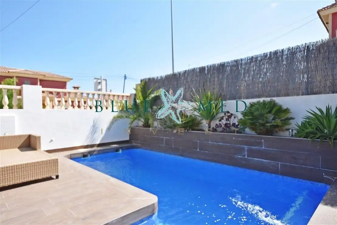 Piscina de Casa o xalet en venda en Mazarrón amb Jardí privat, Terrassa i Piscina
