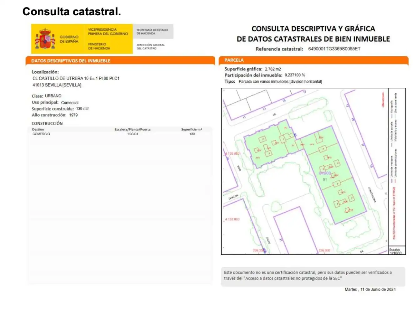 Commercial properties for sale in Sevilla