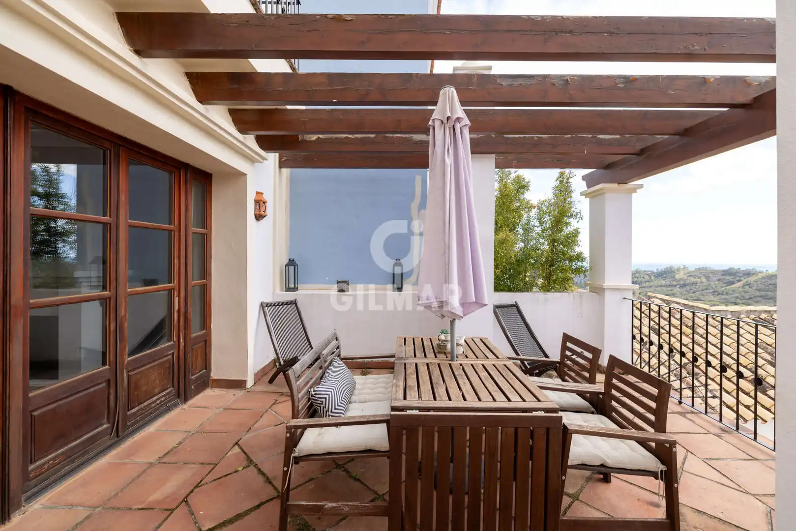 Terraza de Casa adosada en venta en Benahavís con Calefacción y Piscina
