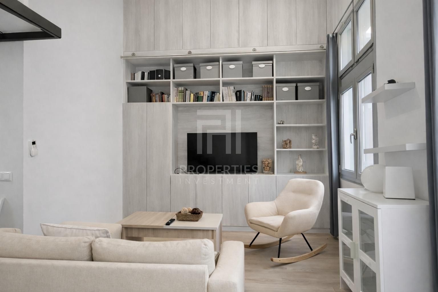 Living room of Duplex for sale in  Barcelona Capital  with Air Conditioner, Parquet flooring and Terrace