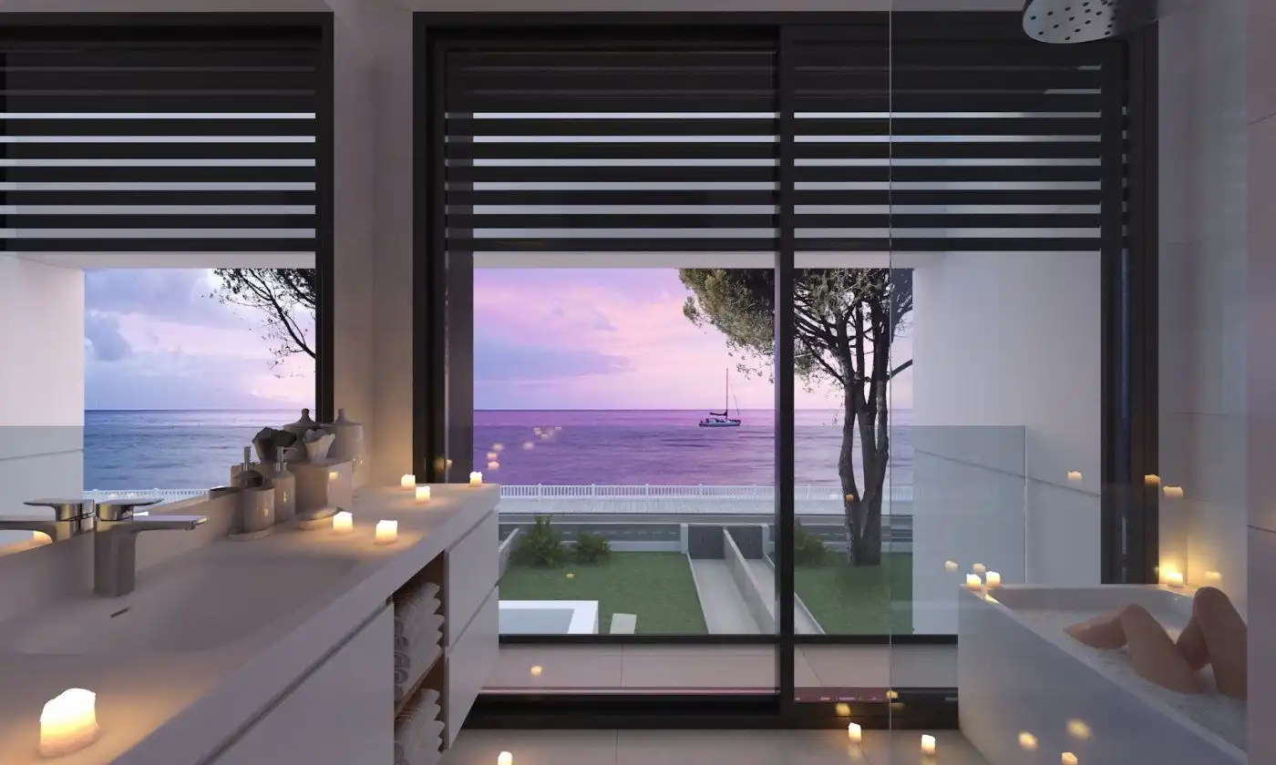 Badezimmer von Einfamilien-Reihenhaus zum Verkauf in El Campello mit Privatgarten, Terrasse und Abstellraum