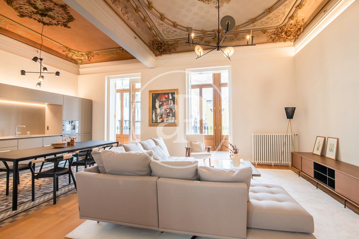 Living room of Flat to rent in  Barcelona Capital  with Air Conditioner, Heating and Terrace
