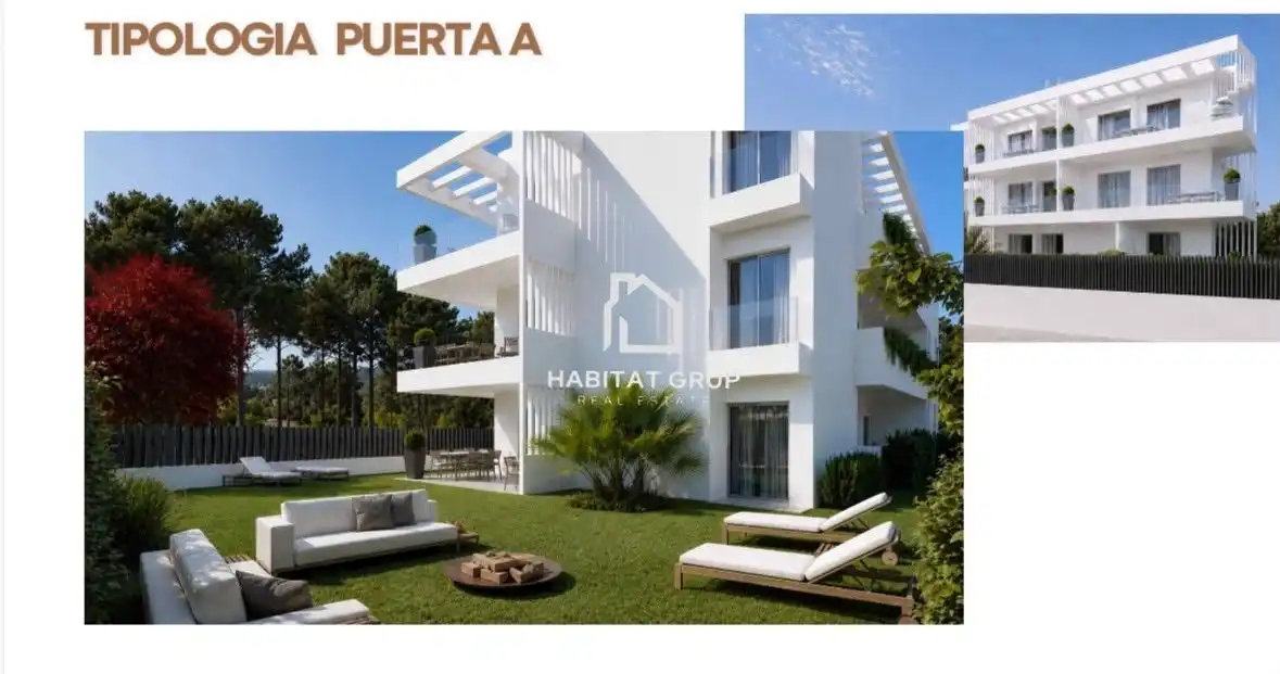 Vista exterior de Pis en venda en Sant Antoni de Portmany amb Calefacció, Jardí privat i Terrassa