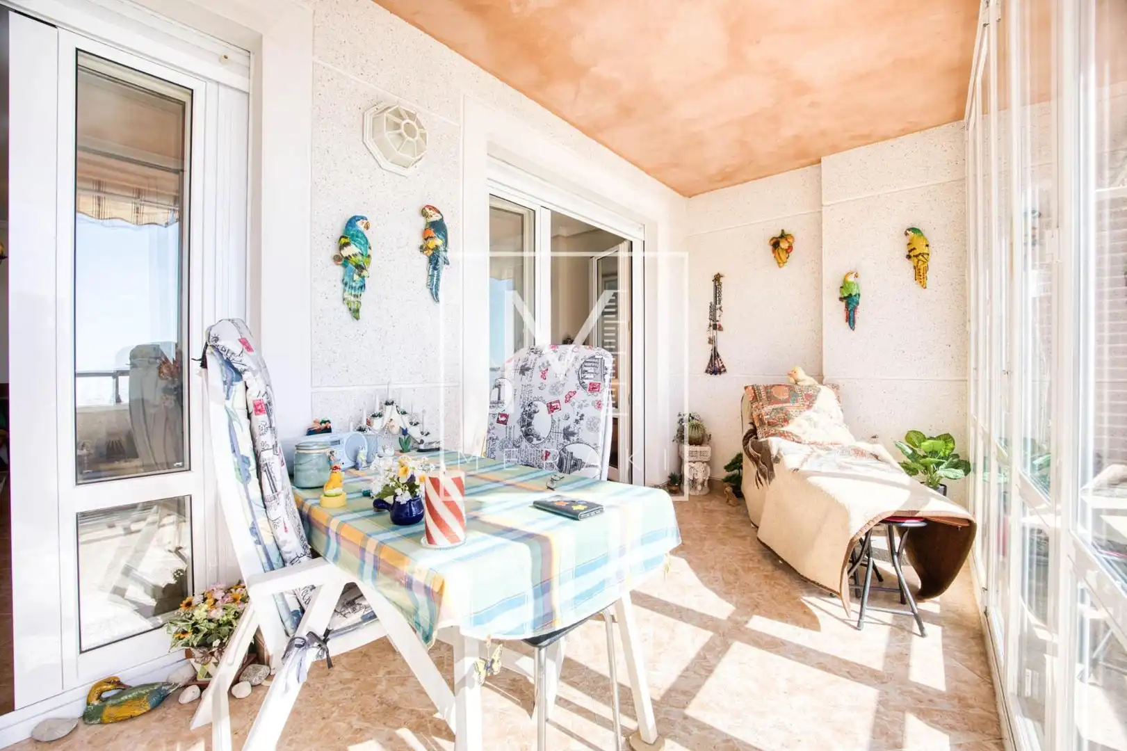 Terraza de Apartamento en venta en Calpe / Calp con Aire acondicionado, Jardín privado y Terraza