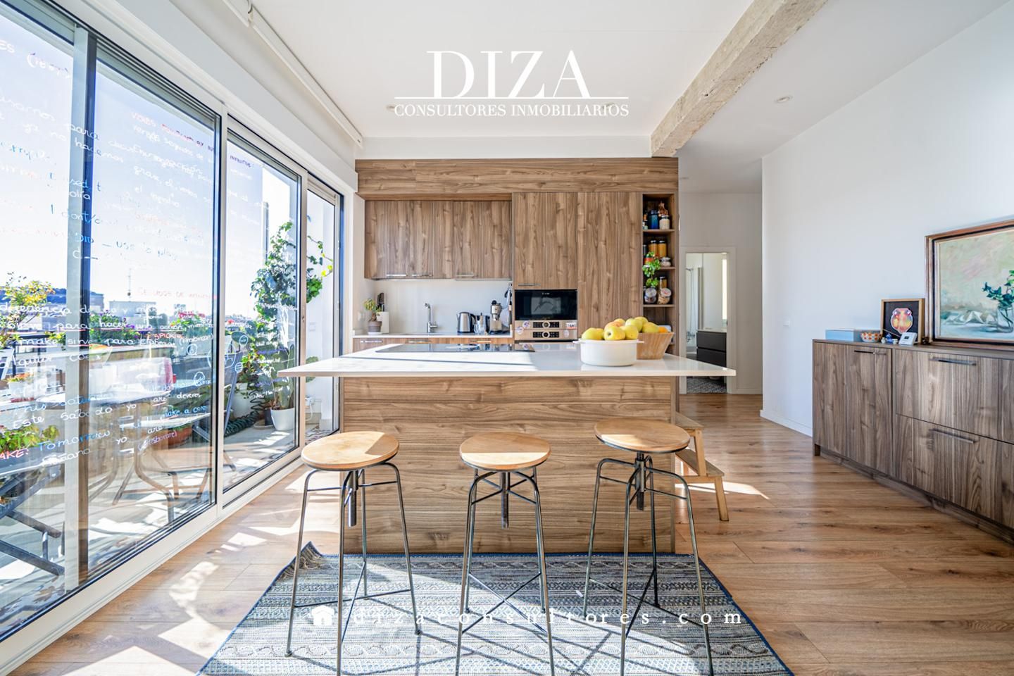 Kitchen of Attic to rent in  Madrid Capital  with Air Conditioner, Heating and Terrace