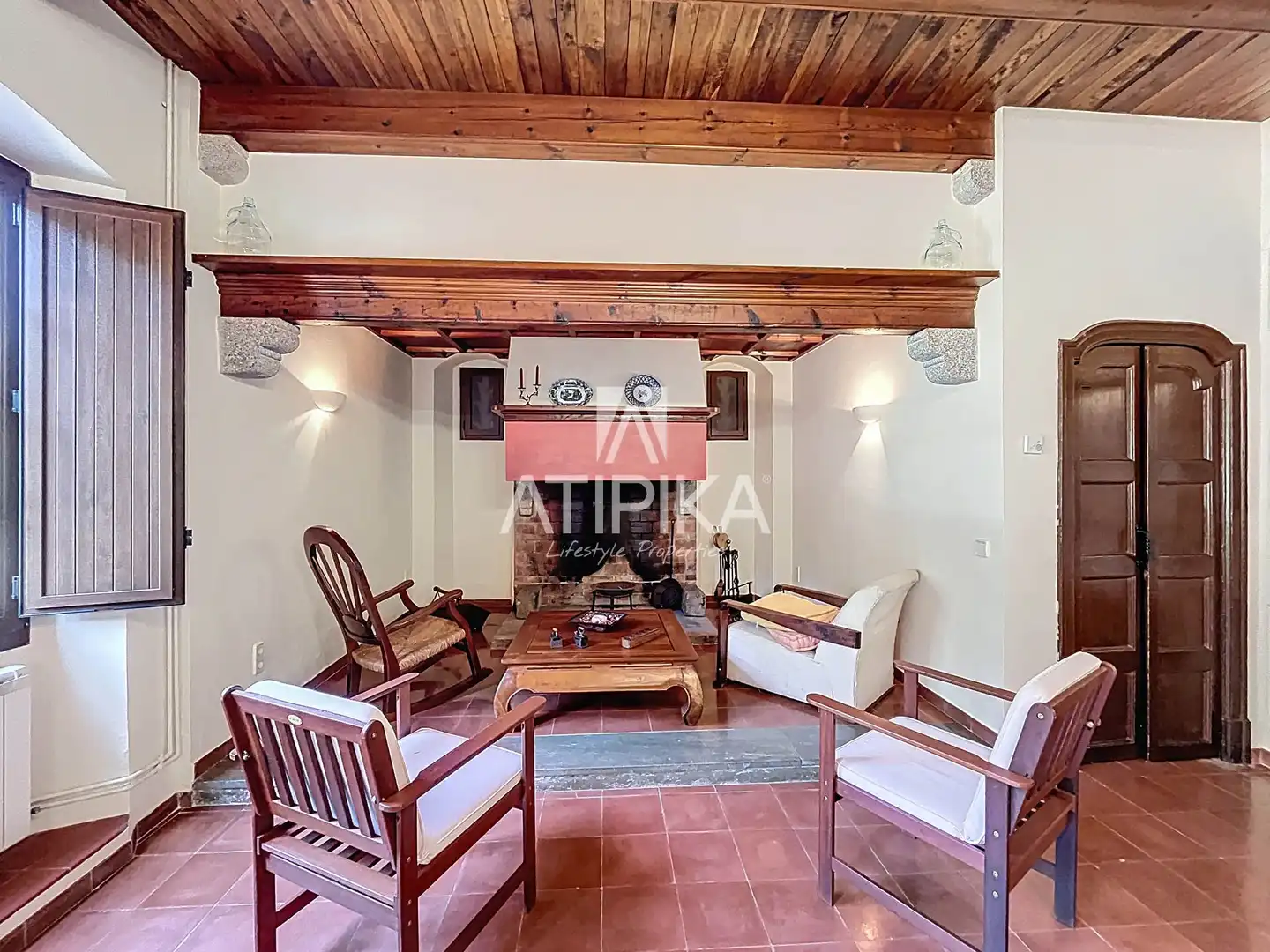 Sala de estar de Finca rústica en venta en Vallgorguina con Calefacción, Parquet y Trastero