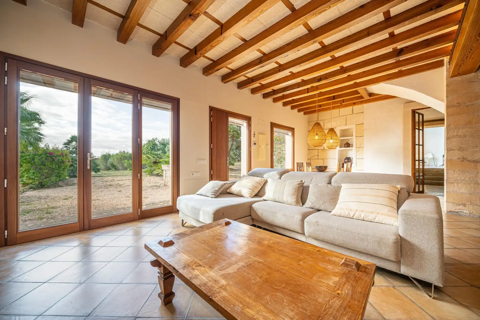 Living room of Country homes for sale in Manacor  with Air Conditioner, Heating and Private garden