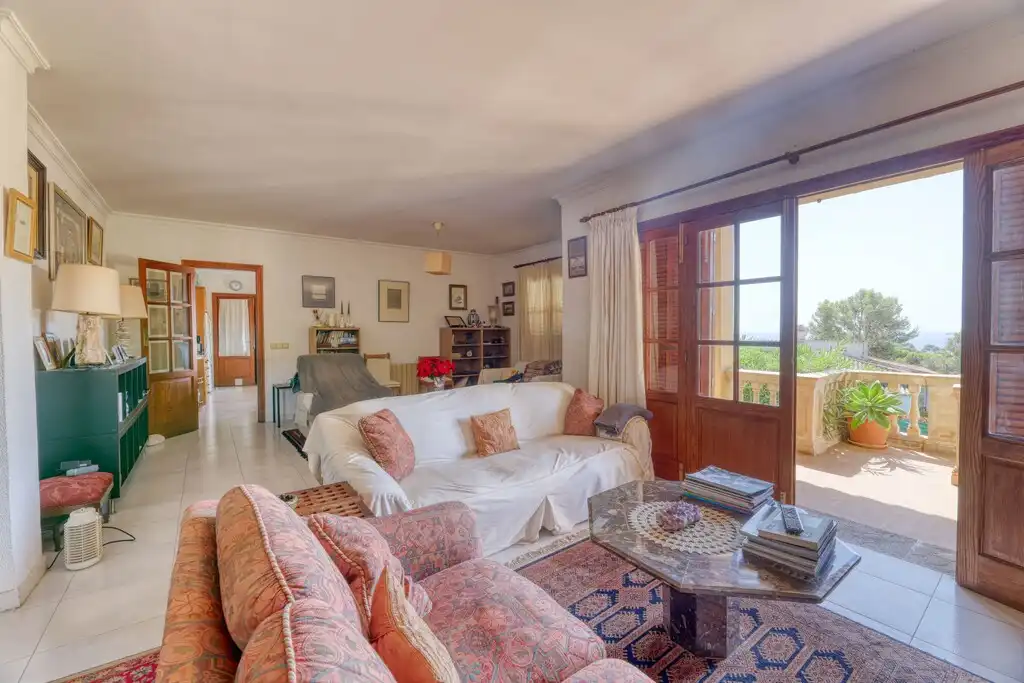 Living room of Houses for sale in Calvià  with Air Conditioner, Private garden and Terrace