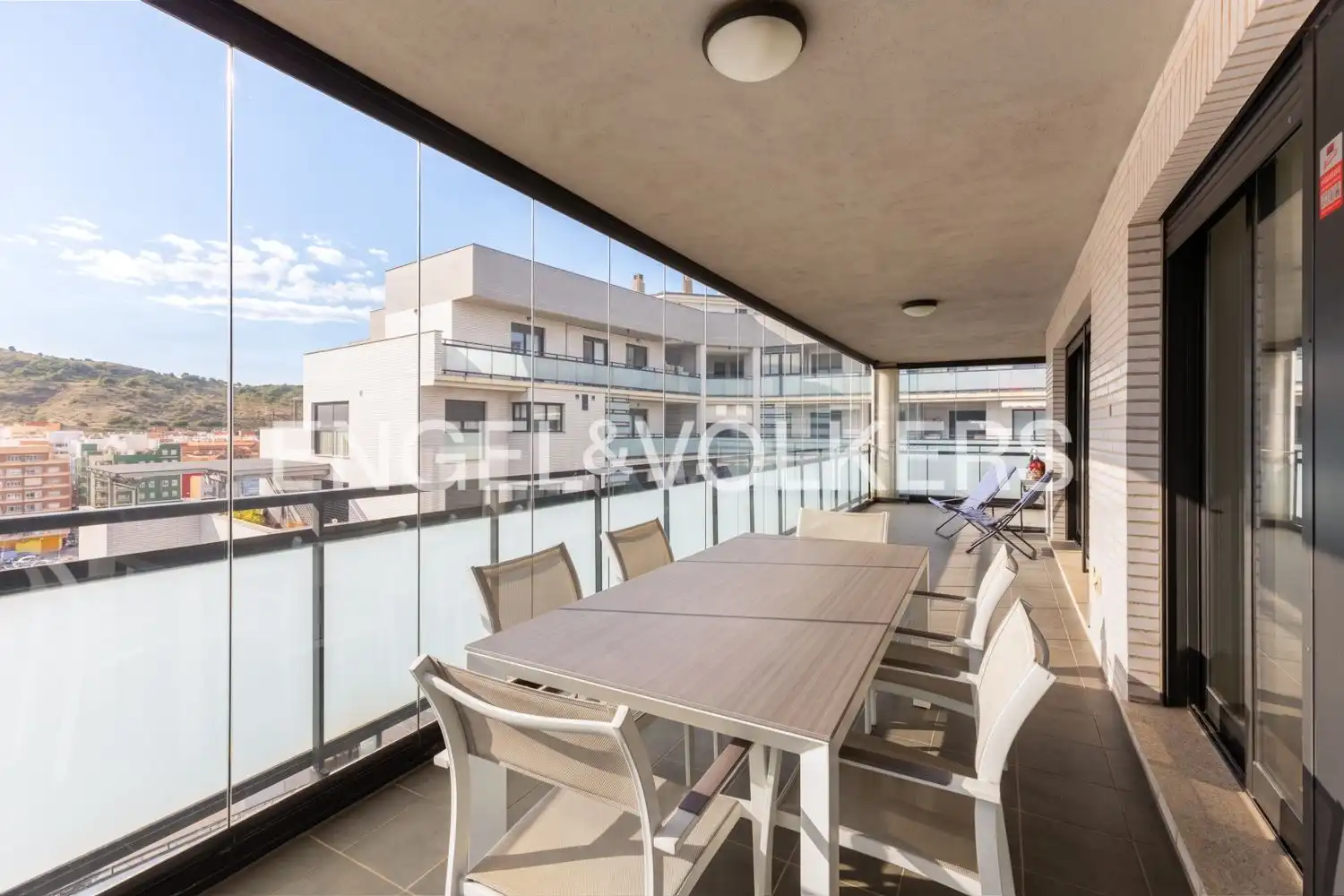 Terrasse von Wohnung zur Miete in Sagunto / Sagunt mit Klimaanlage, Heizung und Privatgarten
