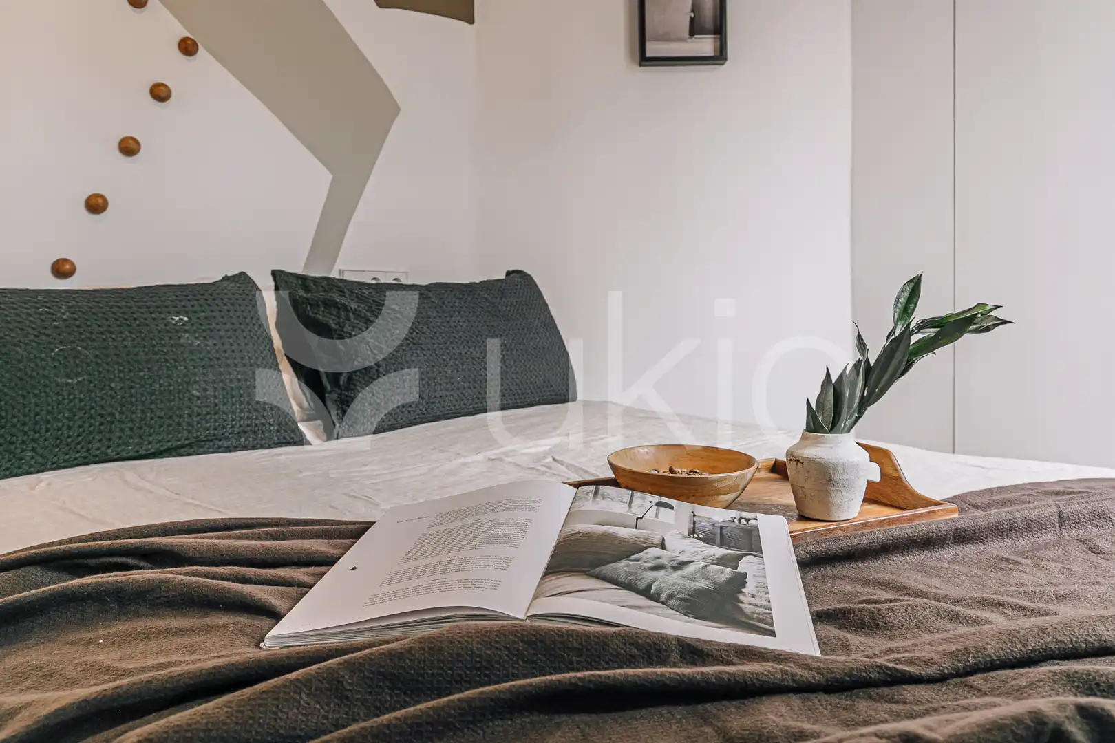 Schlafzimmer von Wohnungen zur Miete in Barcelona mit Klimaanlage, Heizung und Möbliert