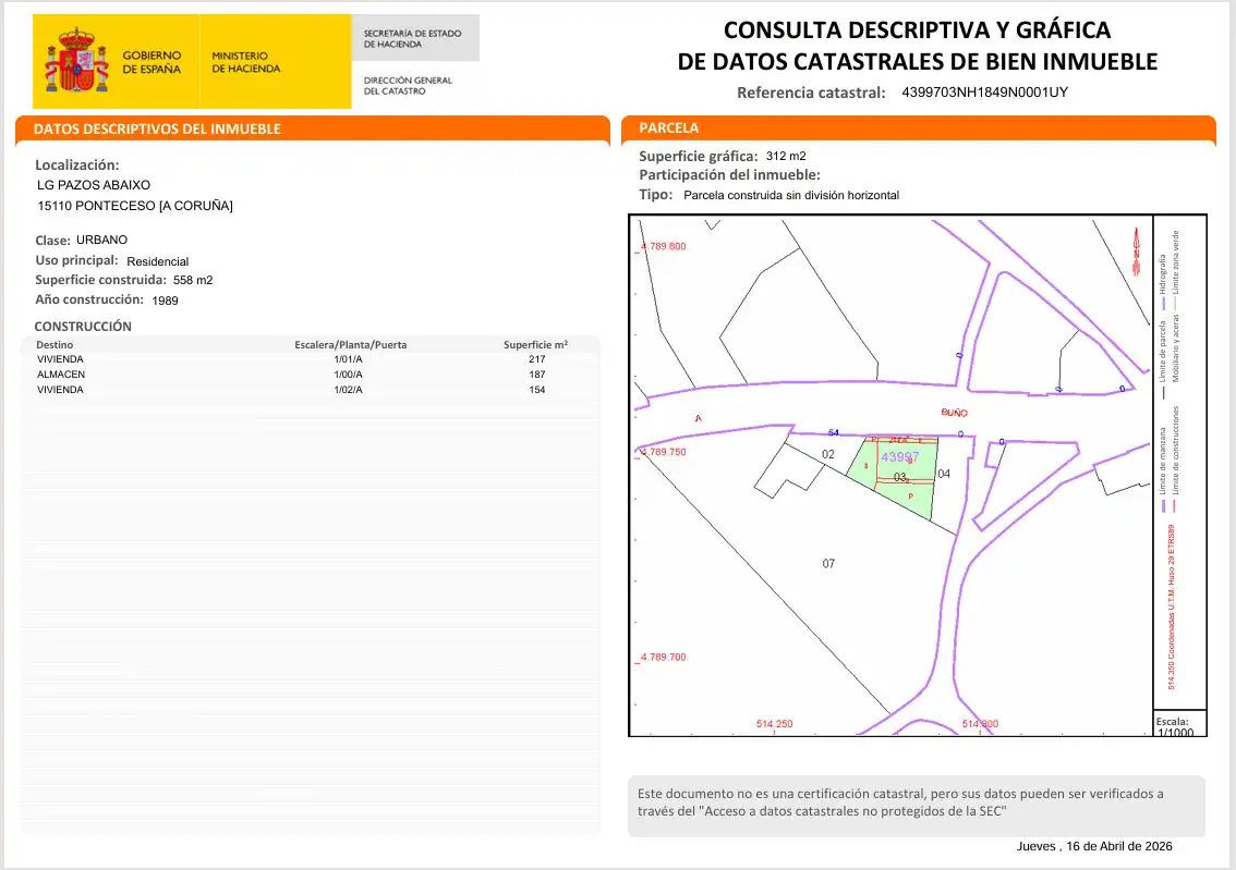 Edificio en venta en Ponteceso