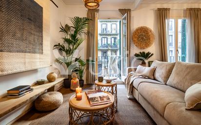 Sala d'estar de Apartament de lloguer en  Barcelona Capital amb Calefacció, Moblat i Forn