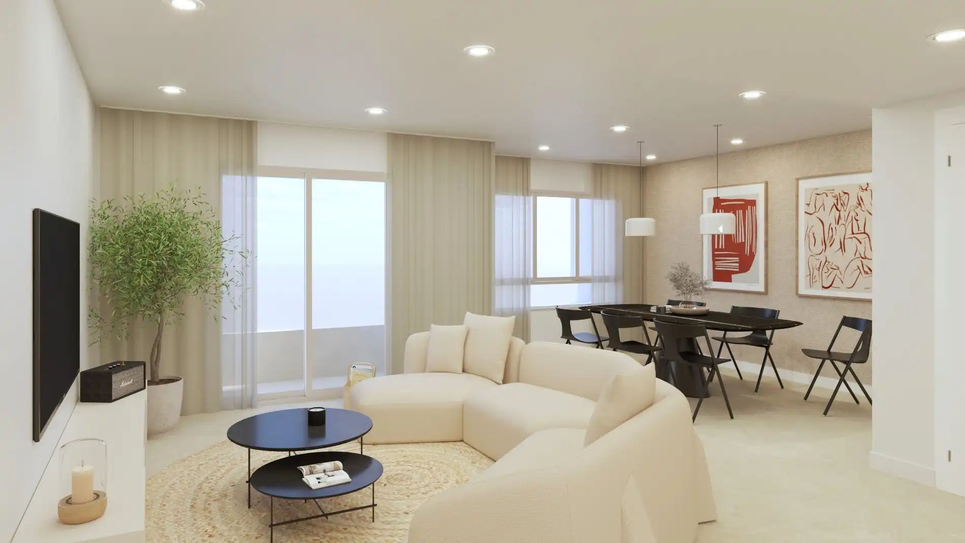 Sala de estar de Piso en venta en Valencia con Aire acondicionado, Calefacción y Terraza
