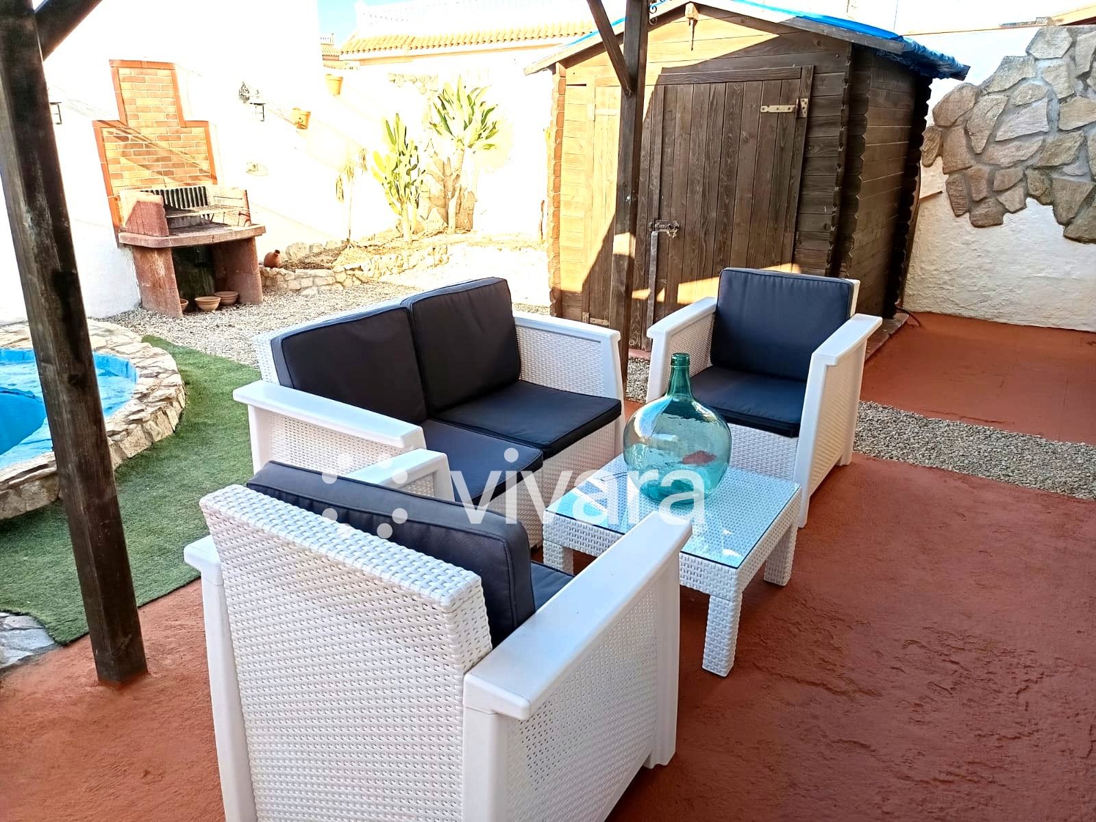 Terrace of House or chalet to rent in Sanlúcar de Barrameda  with Air Conditioner, Private garden and Swimming Pool