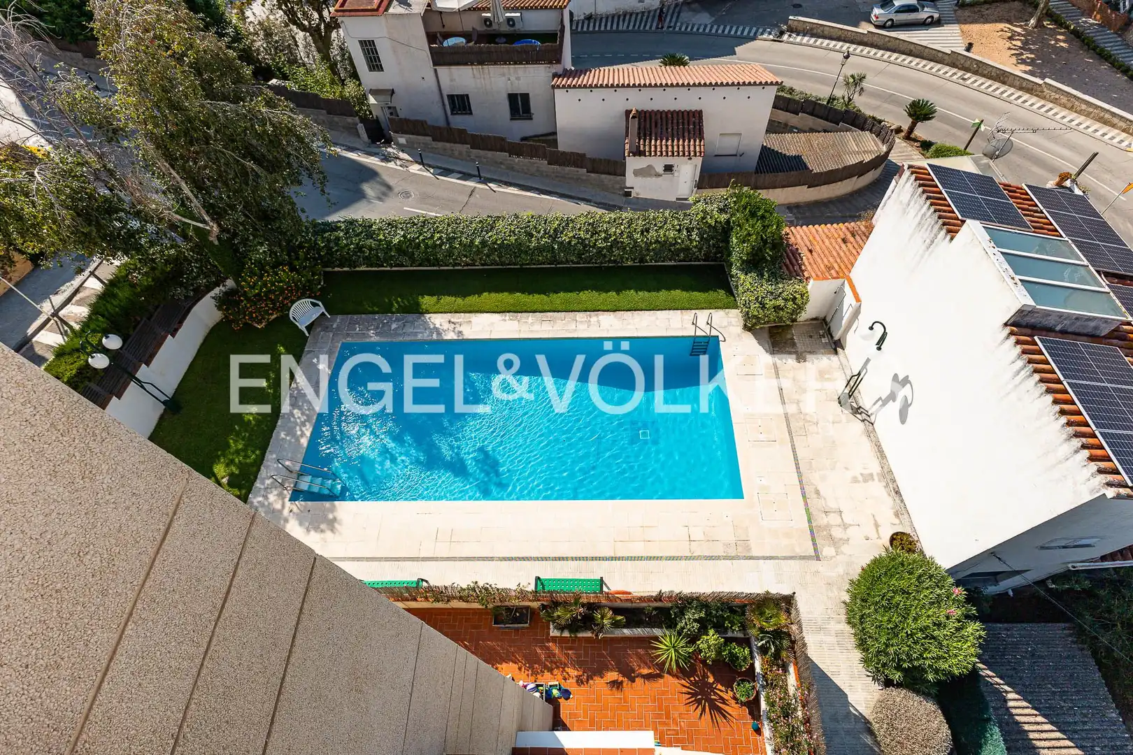 Swimming pool of Flat for sale in Caldes d'Estrac  with Air Conditioner, Heating and Private garden