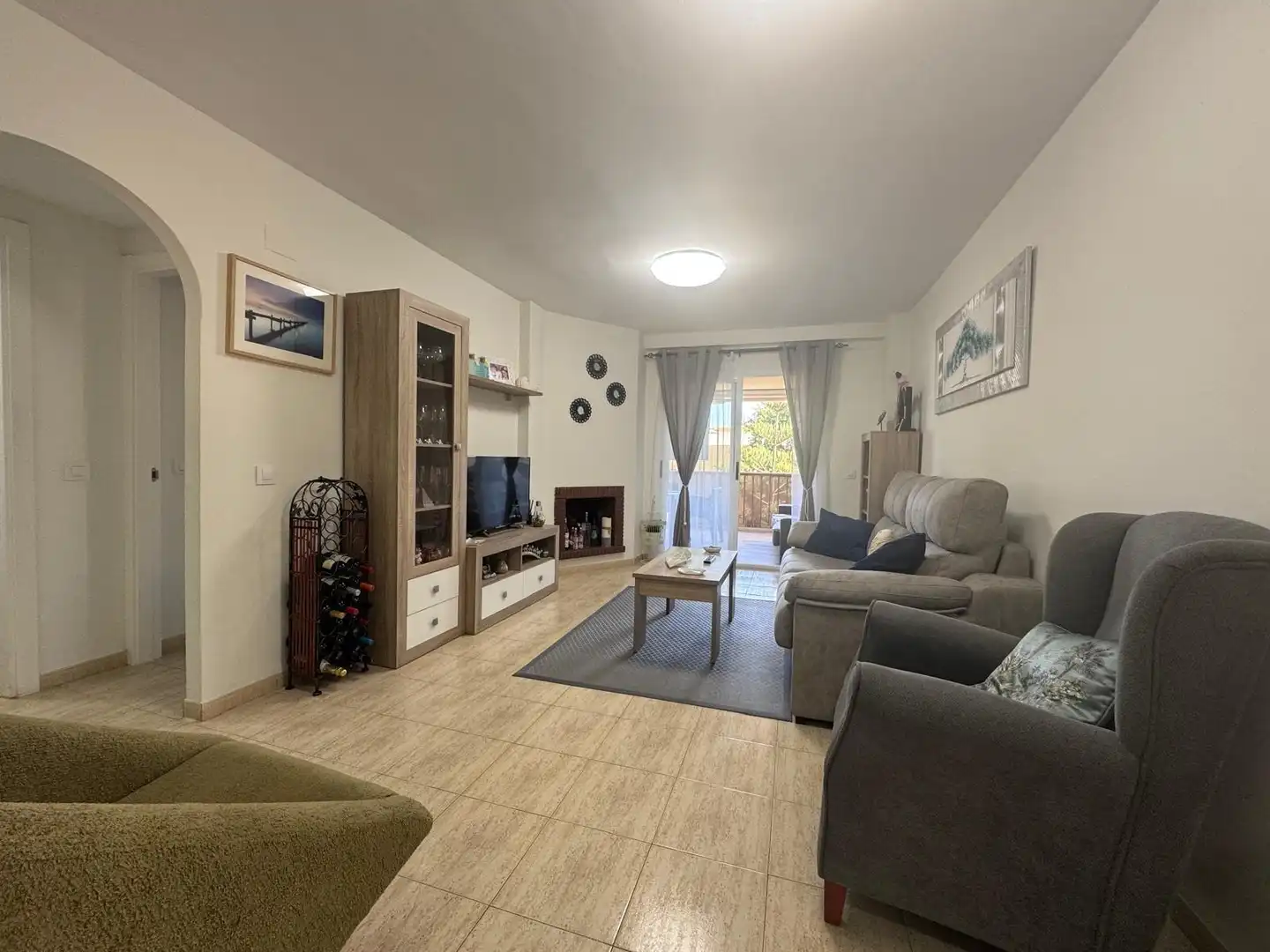 Sala de estar de Apartamento de alquiler en Mijas con Aire acondicionado, Terraza y Amueblado