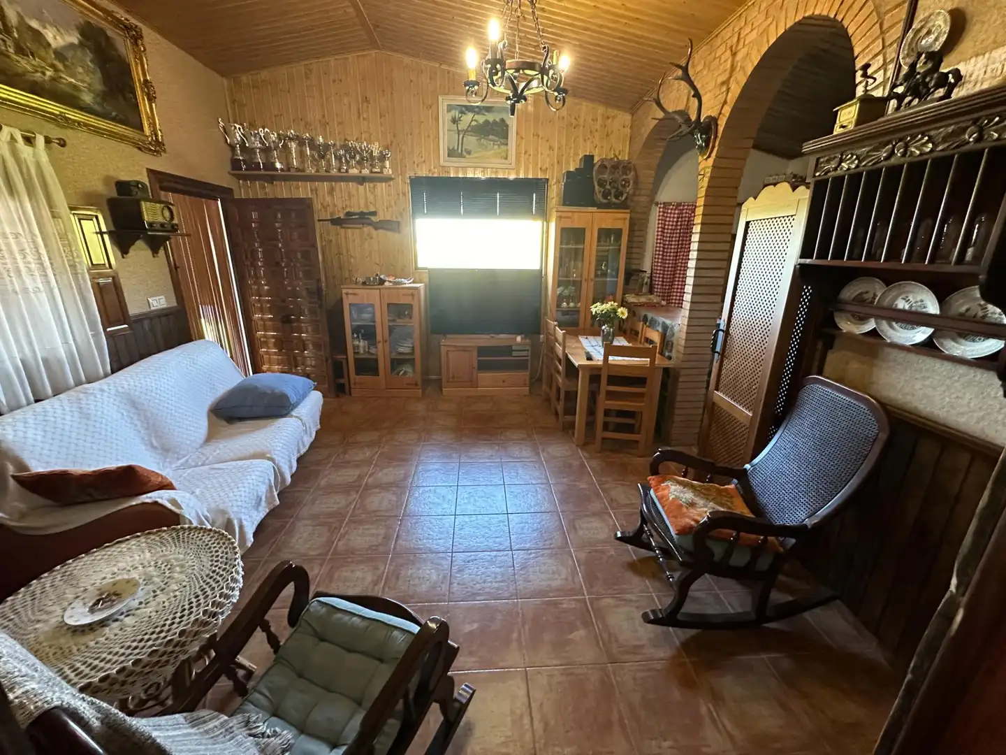 Living room of Houses for sale in Villar de Olalla  with Air Conditioner, Heating and Private garden