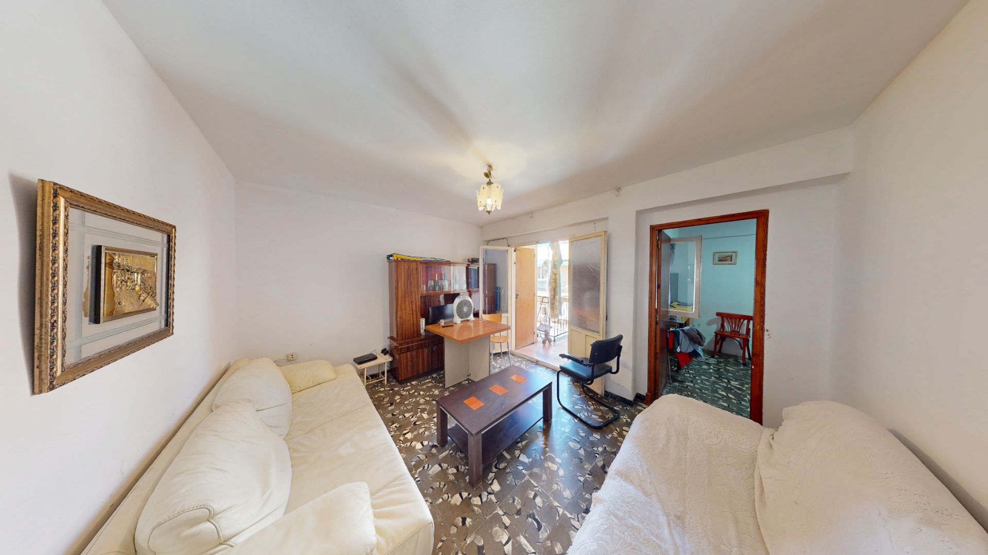 Sala de estar de Piso en venta en Alicante / Alacant con Amueblado y Balcón