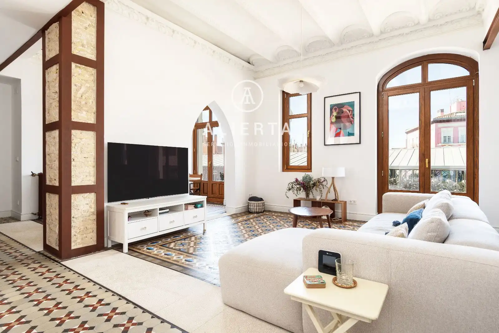 Living room of Flat for sale in Zaragoza  with Air Conditioner, Heating and Terrace