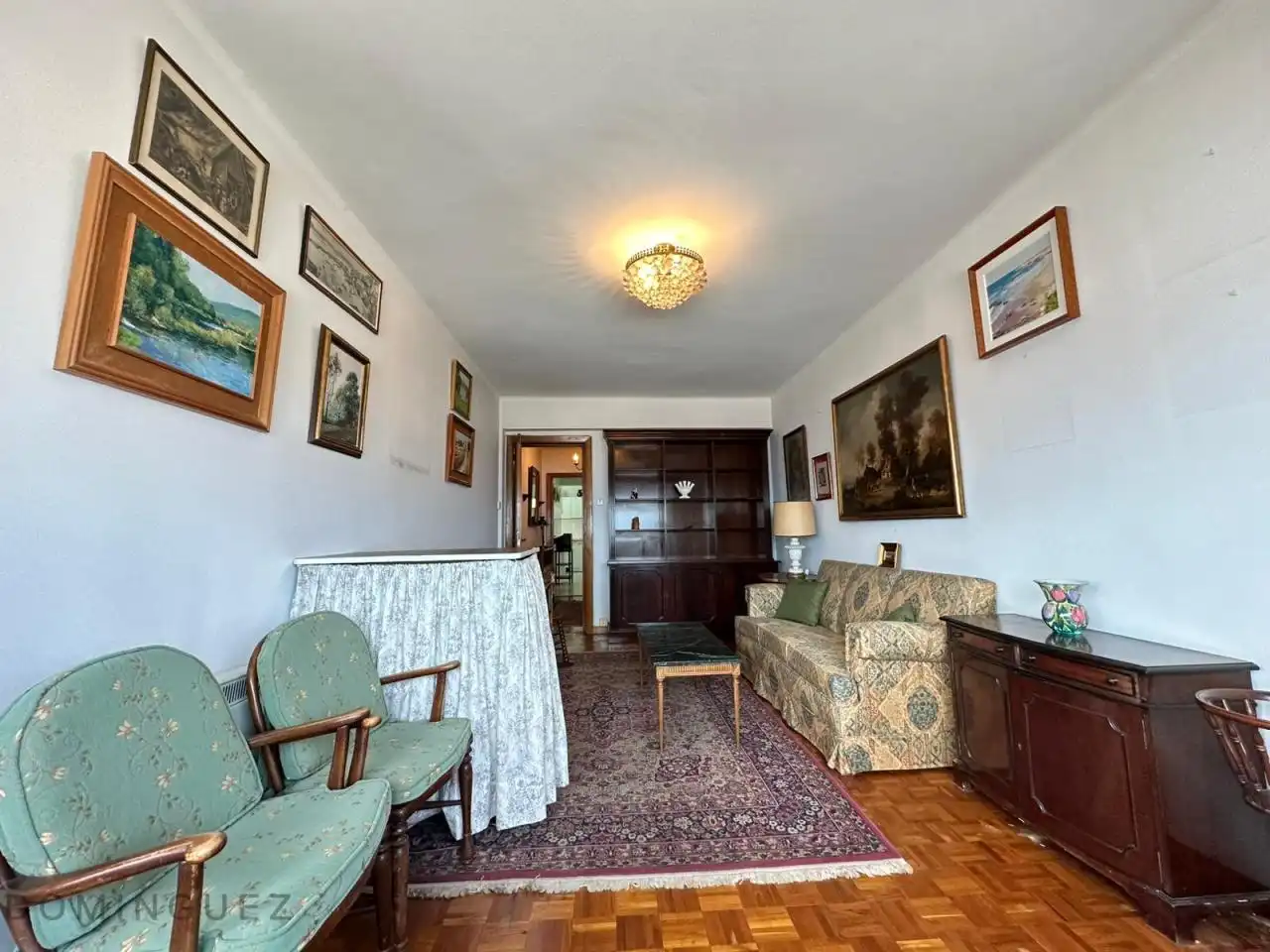 Sala d'estar de Pis en venda en Vigo  amb Calefacció, Parquet i Terrassa