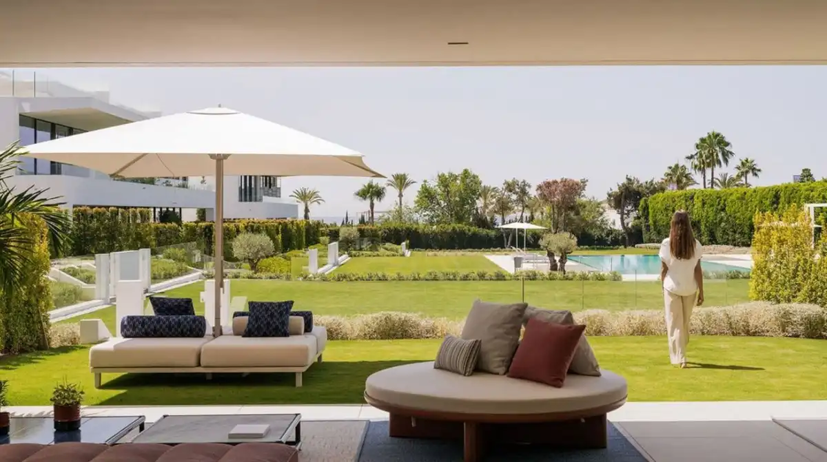 Terrasse von Haus oder Chalet zum Verkauf in Marbella mit Klimaanlage, Privatgarten und Terrasse