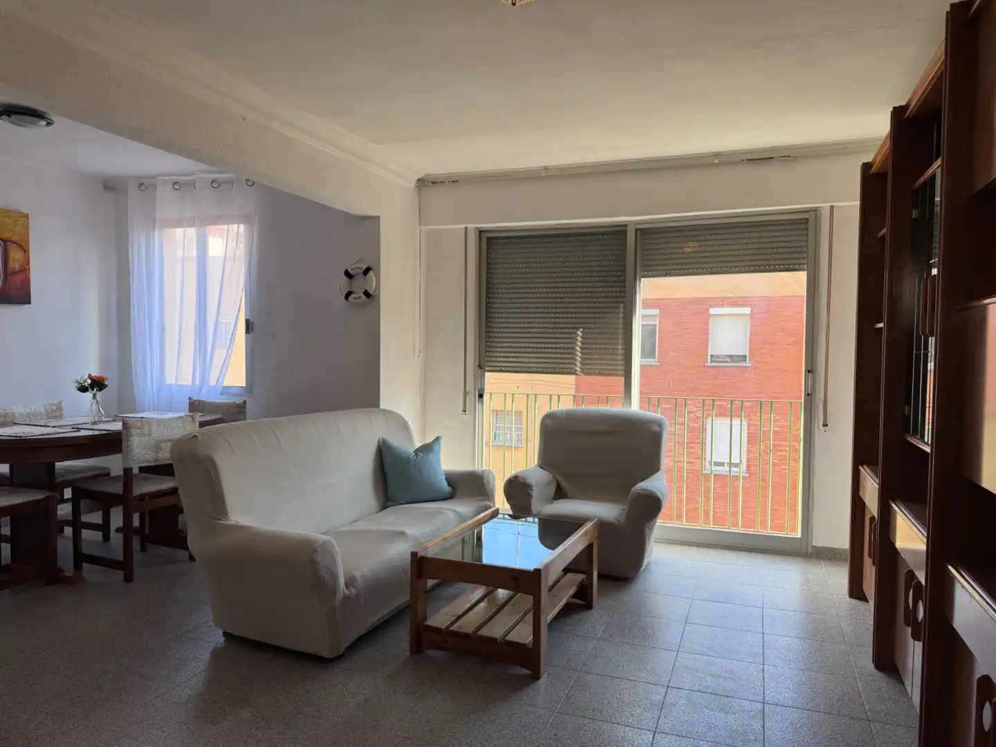 Sala de estar de Piso en venta en Castellón de la Plana / Castelló de la Plana con Jardín privado, Amueblado y Balcón