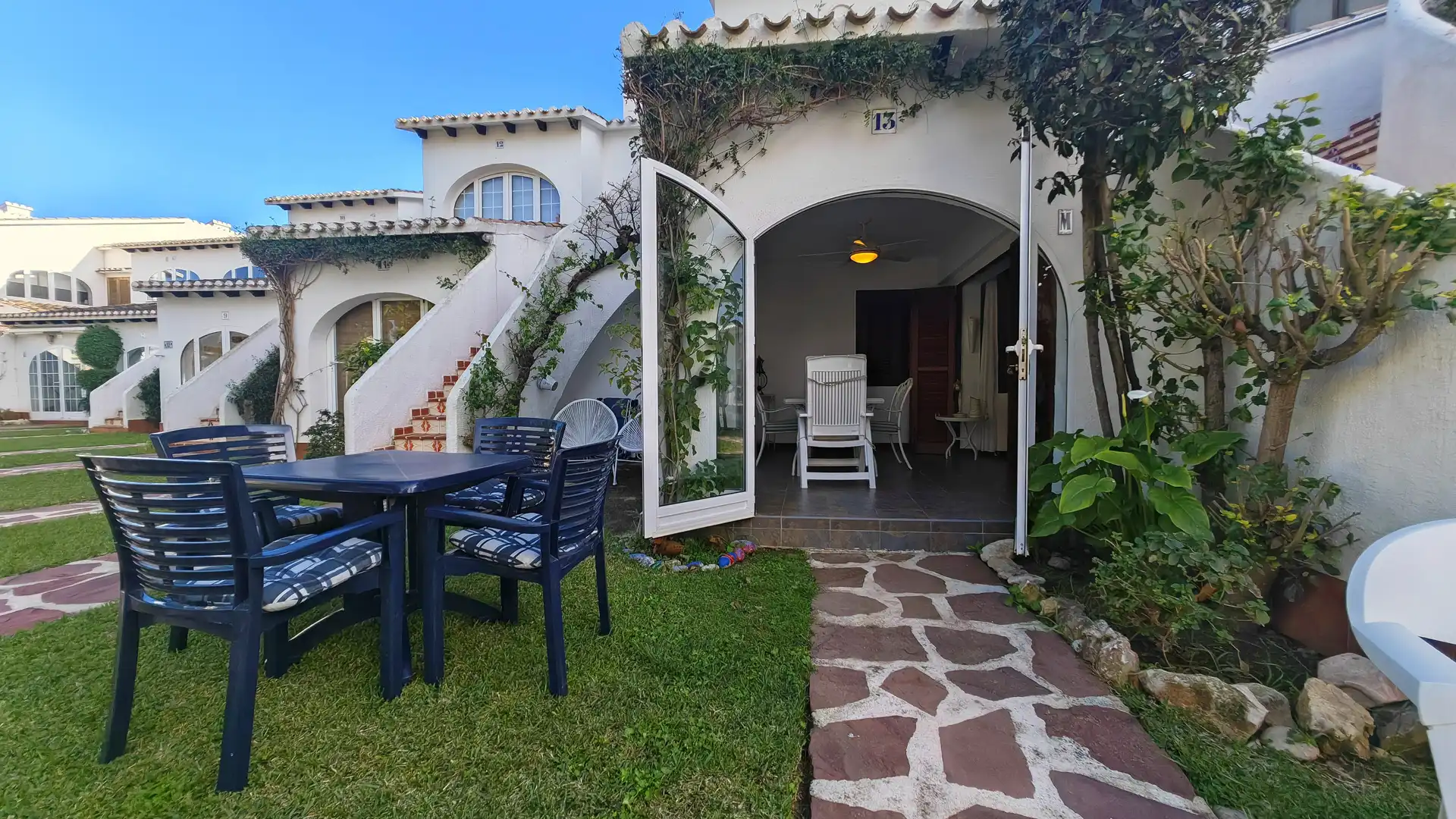 Jardín de Casa adosada en venta en Dénia con Aire acondicionado, Terraza y Trastero