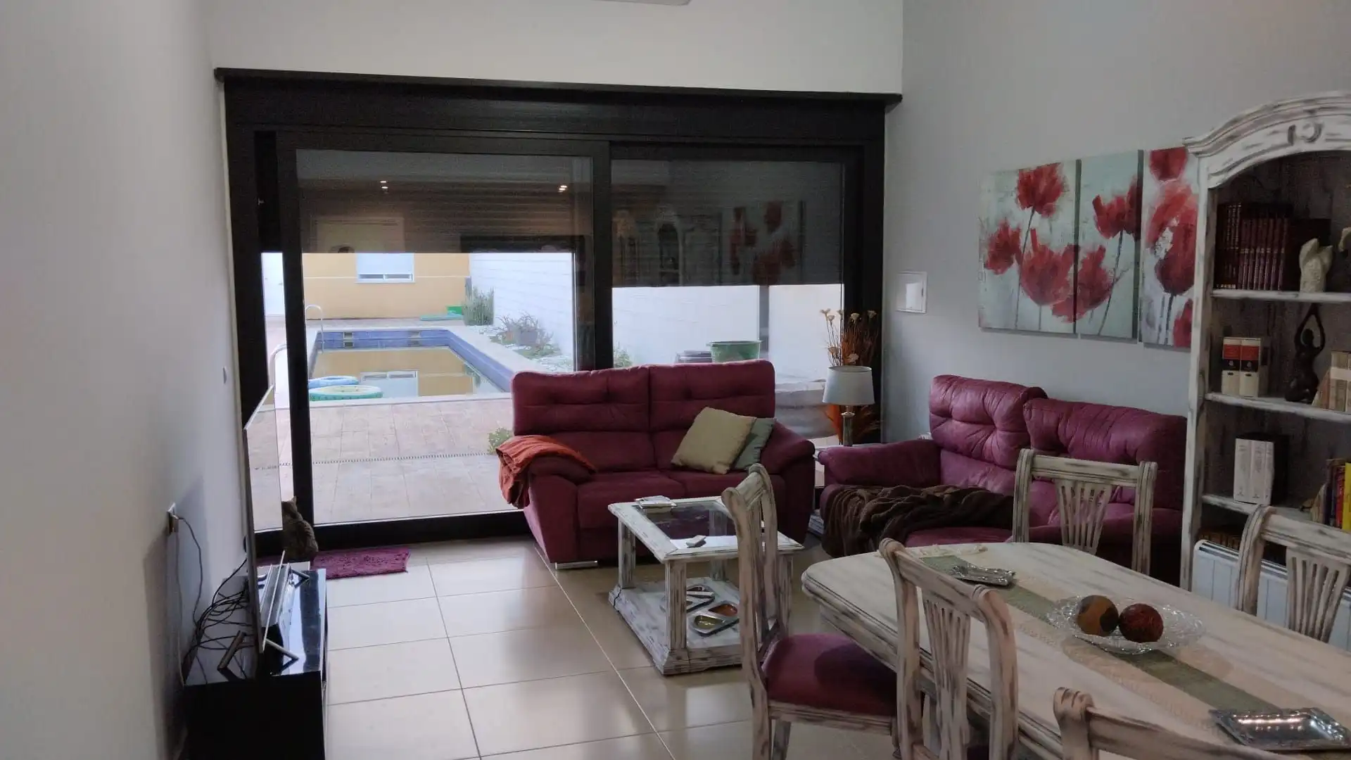 Sala d'estar de Casa o xalet en venda en Carrión de Calatrava amb Jardí privat, Terrassa i Piscina