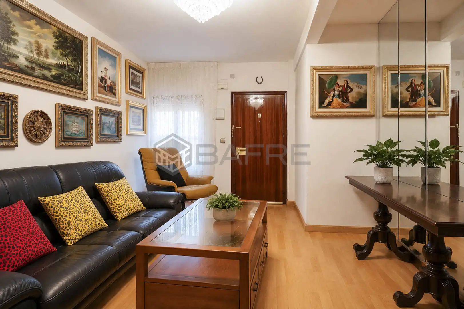 Living room of Flat for sale in Madrid  with Air Conditioner, Parquet flooring and Terrace