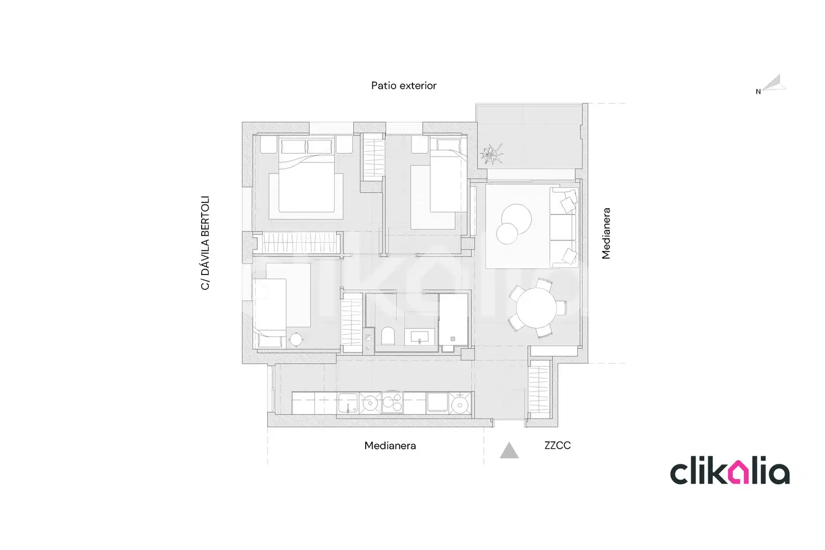 Wohnung zum Verkauf in Torremolinos mit Klimaanlage, Privatgarten und Terrasse