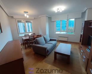 Living room of Flat to rent in Gijón   with Heating, Parquet flooring and Furnished