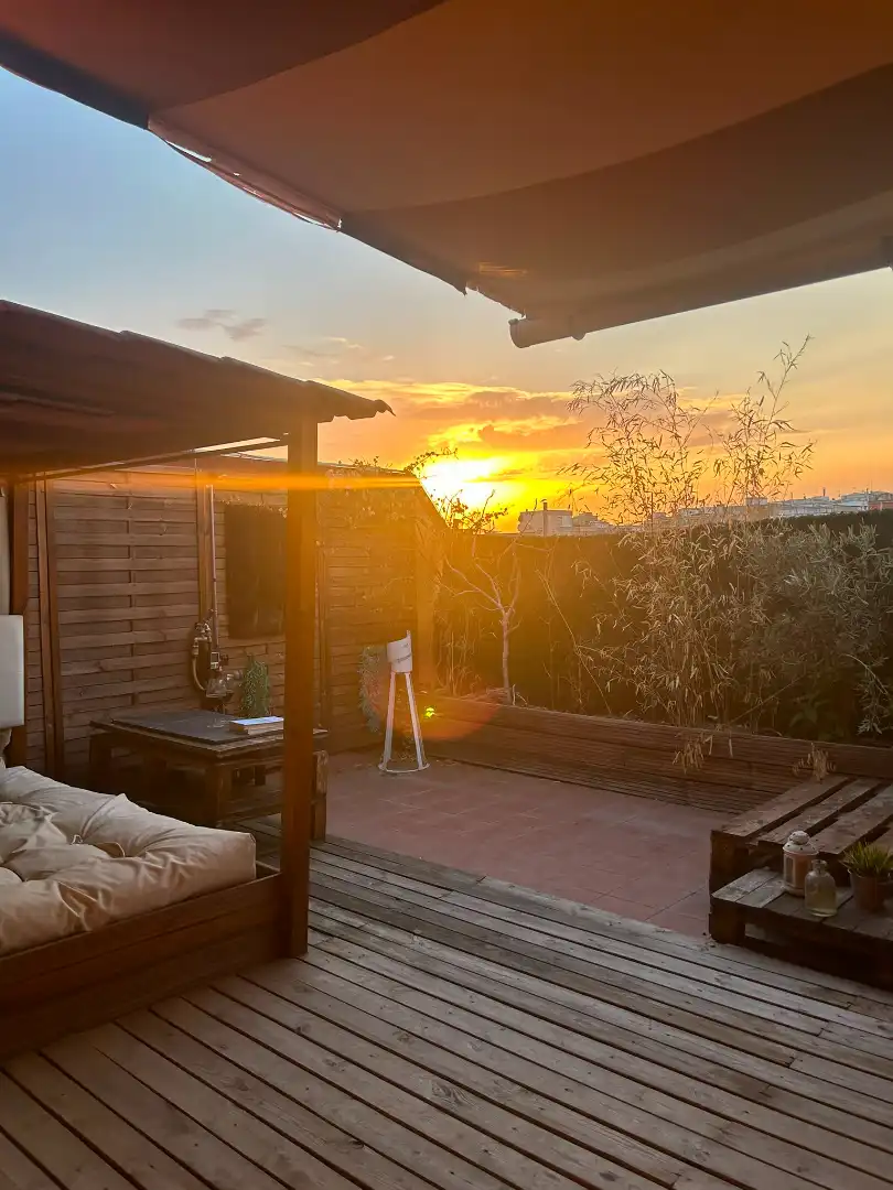 Terraza de Ático en venta en Santa Coloma de Gramenet con Aire acondicionado, Parquet y Terraza