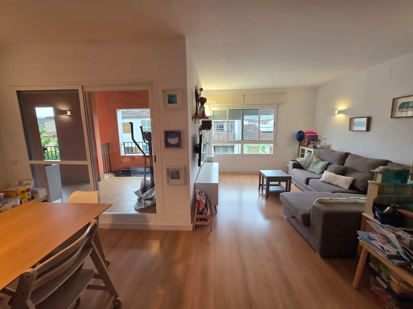 Sala de estar de Ático en venta en Binissalem con Aire acondicionado, Parquet y Terraza