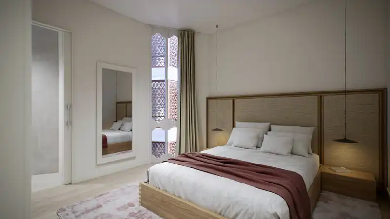 Schlafzimmer von Wohnungen zum Verkauf in Barcelona mit Klimaanlage, Heizung und Parkett