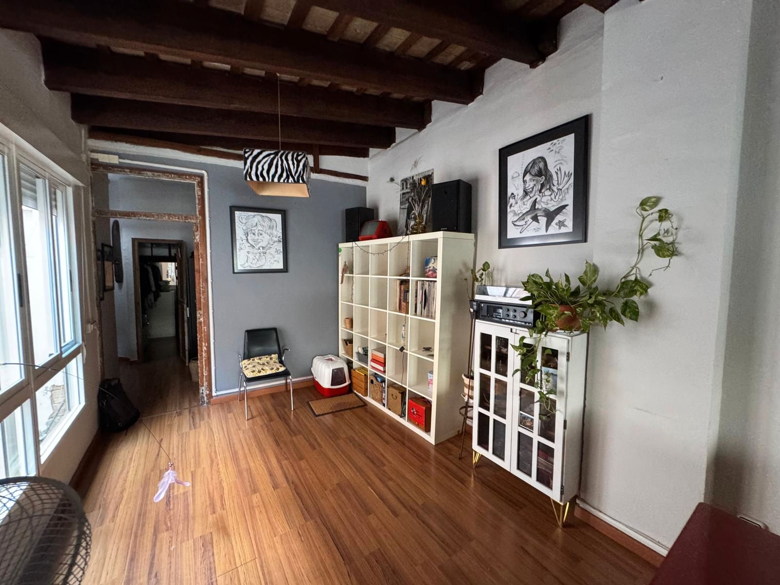 Living room of Flat for sale in  Valencia Capital  with Heating, Parquet flooring and Terrace