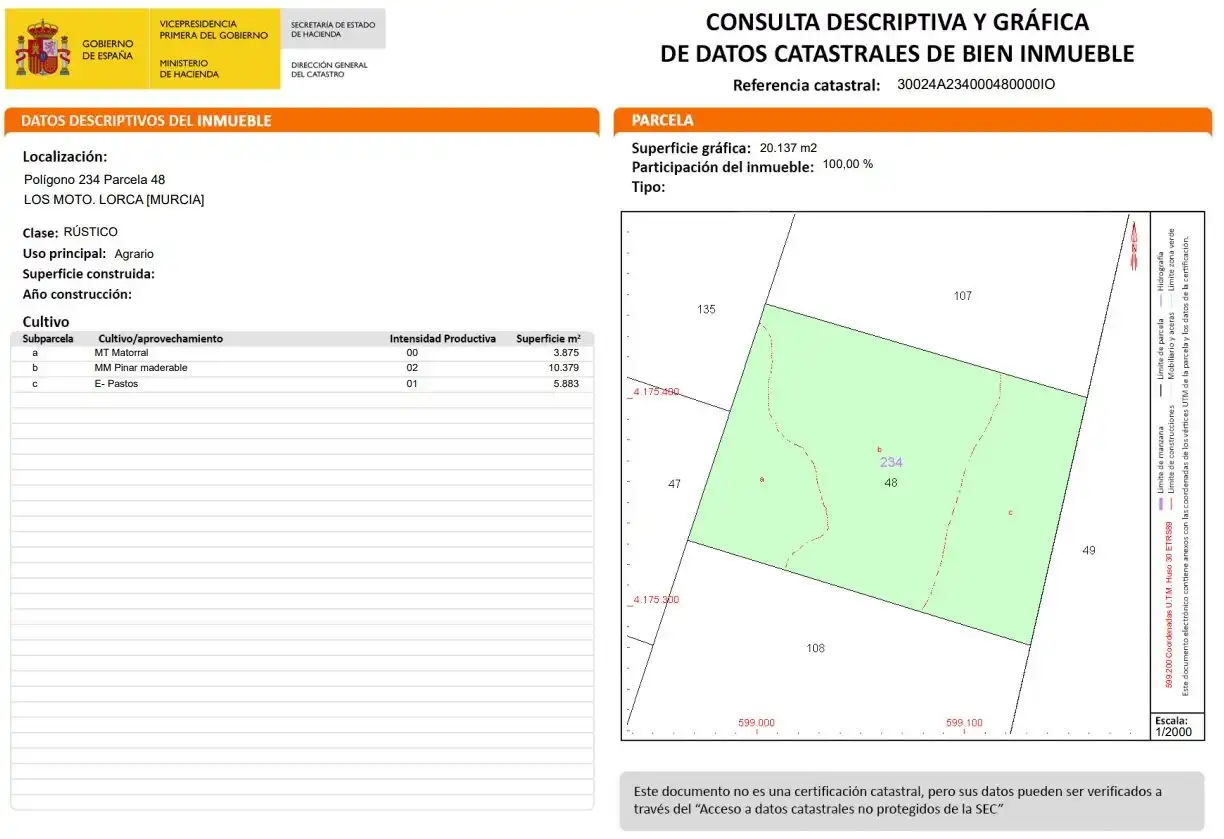Terreno en venta en Lorca