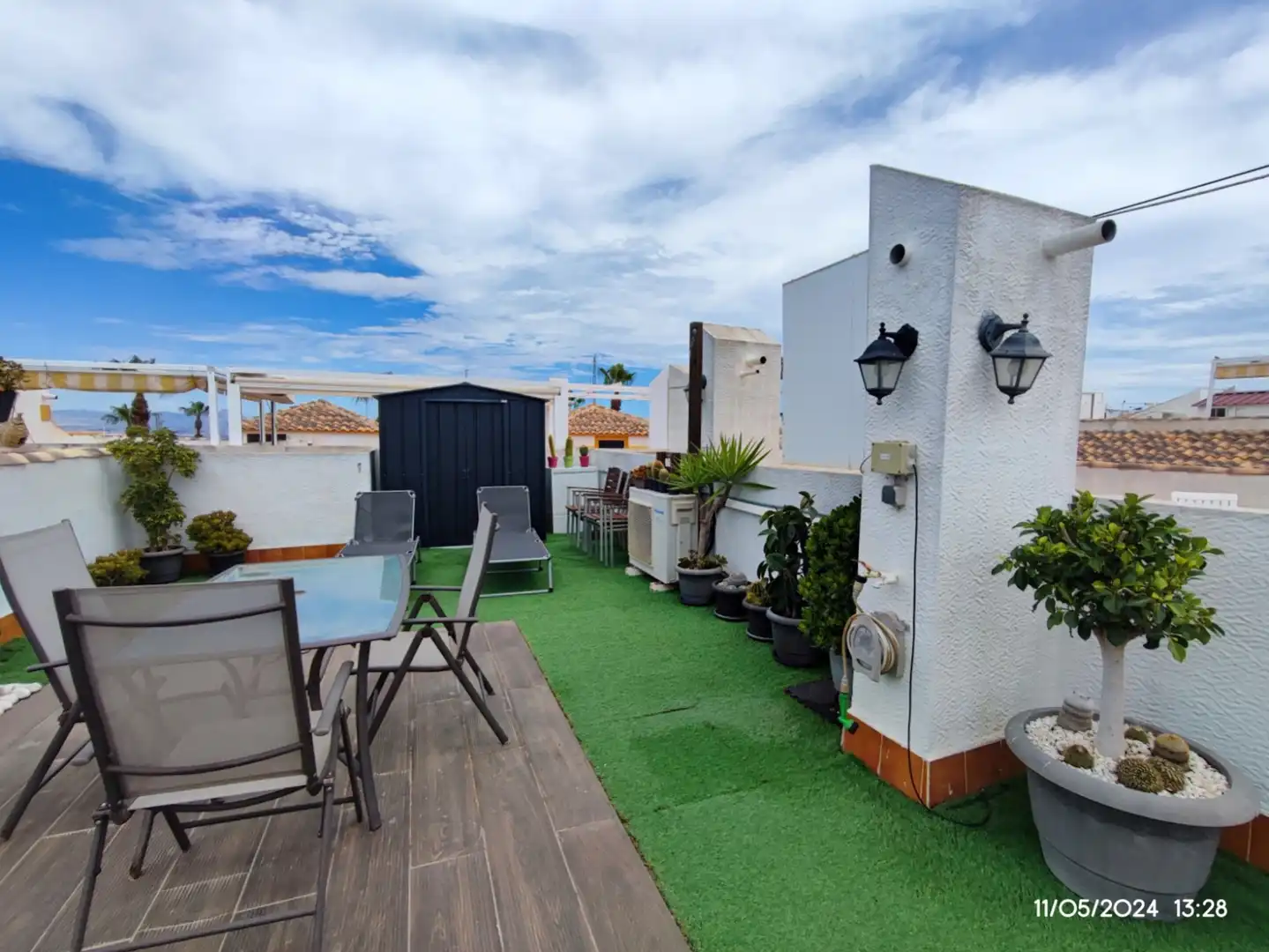 Terrasse von Dachboden zur Miete in Santa Pola mit Klimaanlage, Heizung und Terrasse
