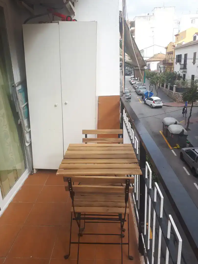 Balcony of Flat for share in Málaga  with Parquet flooring, Furnished and Balcony
