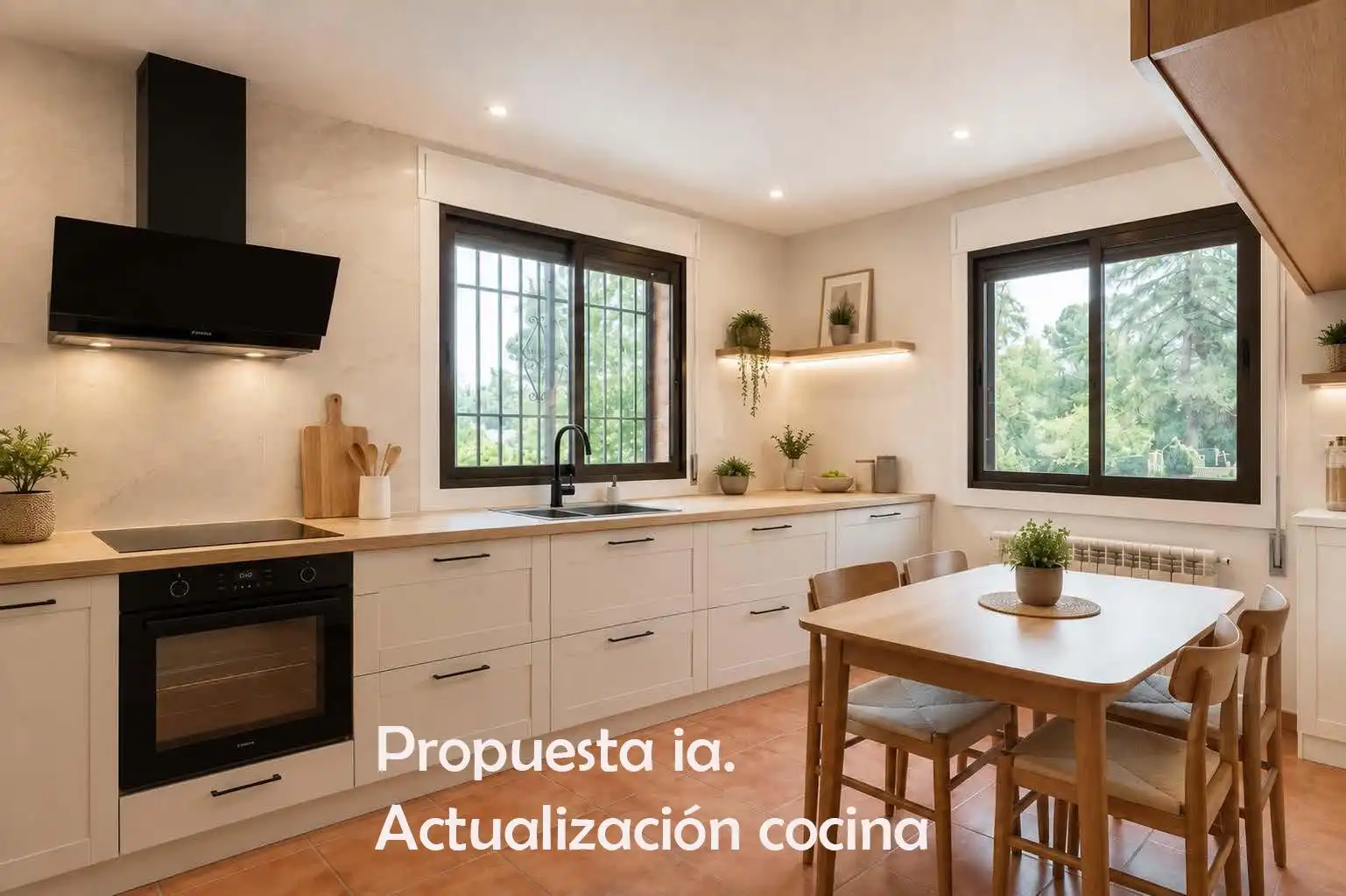 Cuina de Casa o xalet en venda en Las Rozas de Madrid amb Calefacció, Jardí privat i Parquet