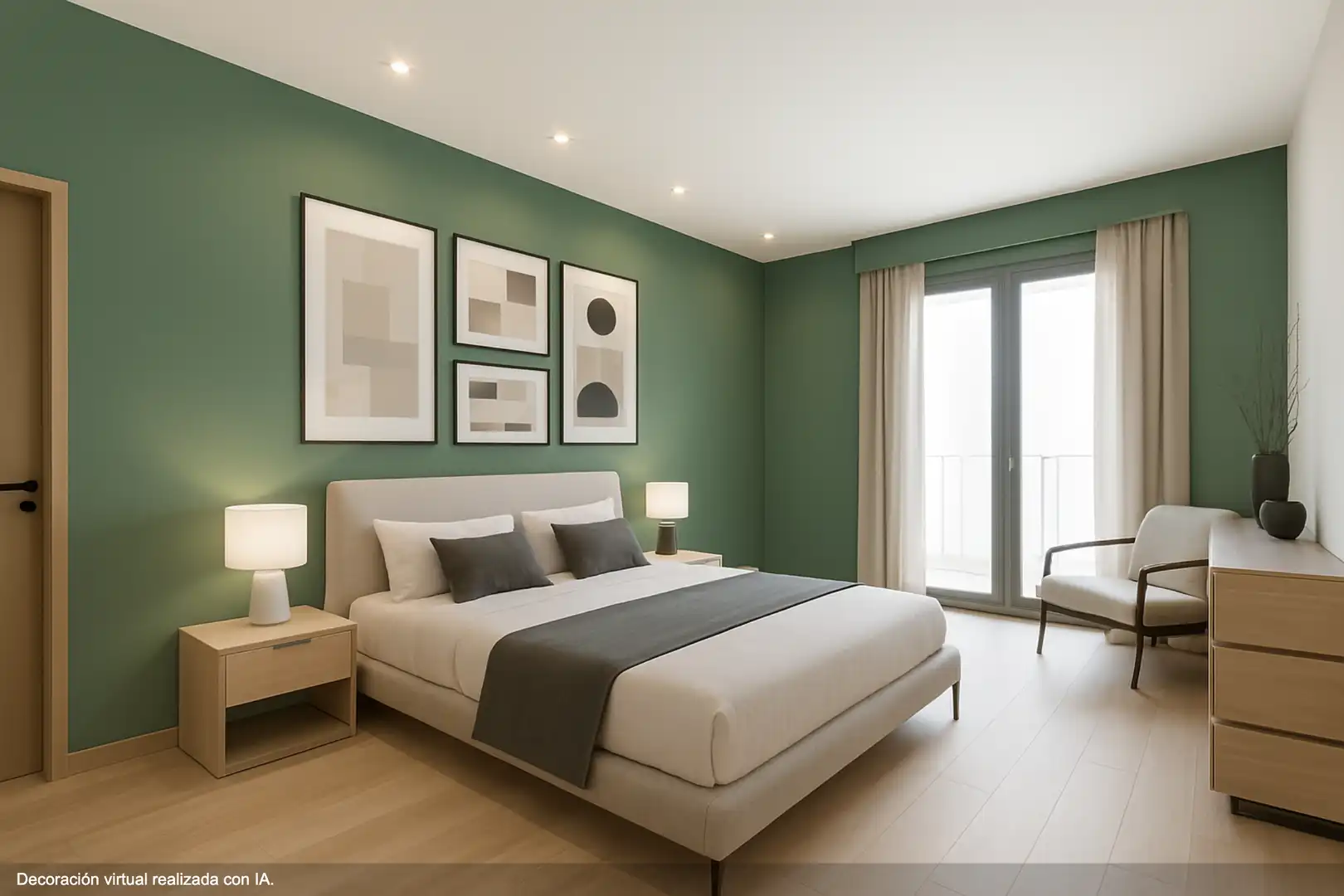Schlafzimmer von Maisonette zum Verkauf in Sitges mit Klimaanlage, Heizung und Terrasse