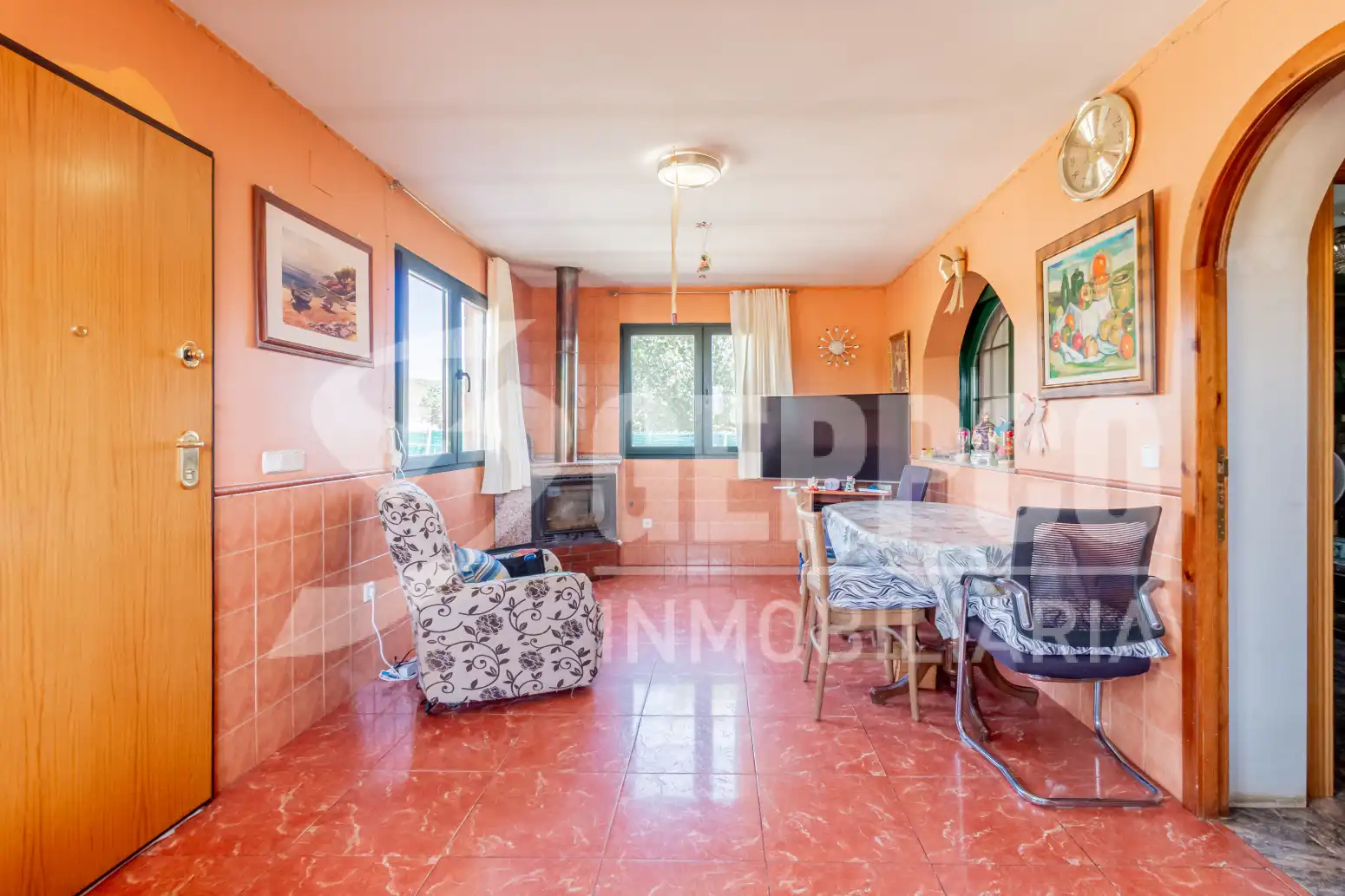 Living room of Houses for sale in Robledillo de Mohernando  with Private garden and Terrace