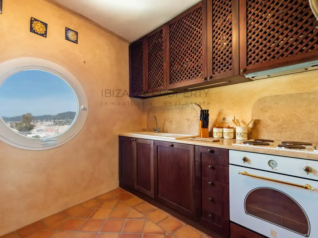 Cocina de Ático en venta en Eivissa con Aire acondicionado, Terraza y Amueblado