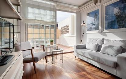 Living room of Attic for sale in  Barcelona Capital  with Air Conditioner, Heating and Terrace