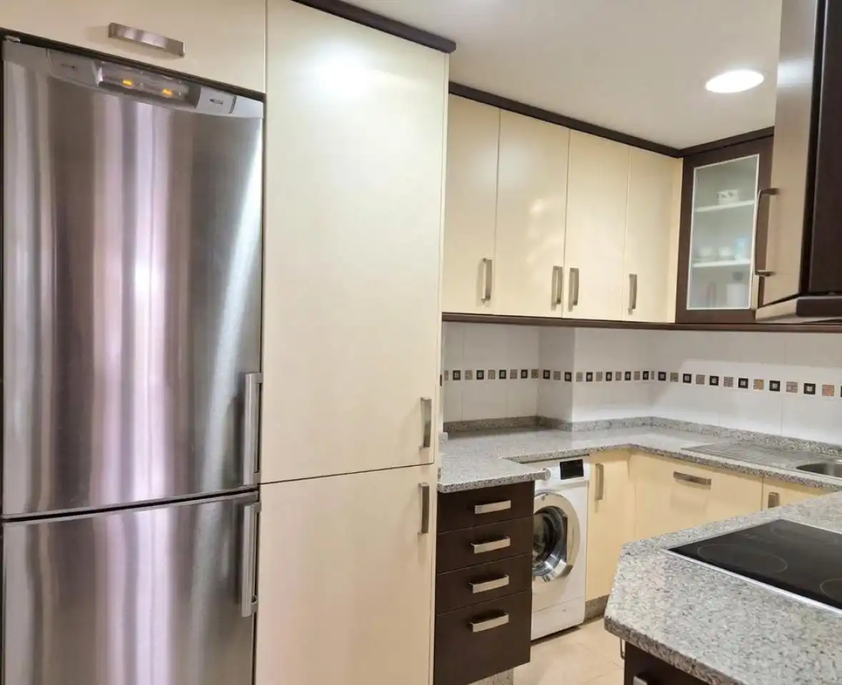 Kitchen of Flat for rent in Ferrol  with Heating, Parquet flooring and Storage room