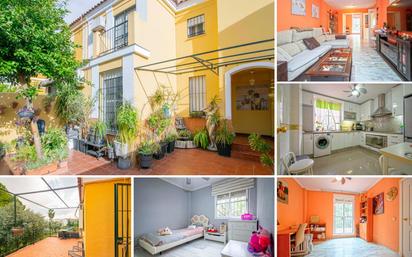 Vista exterior de Casa adosada en venda en Castilleja de la Cuesta amb Aire condicionat, Jardí privat i Parquet
