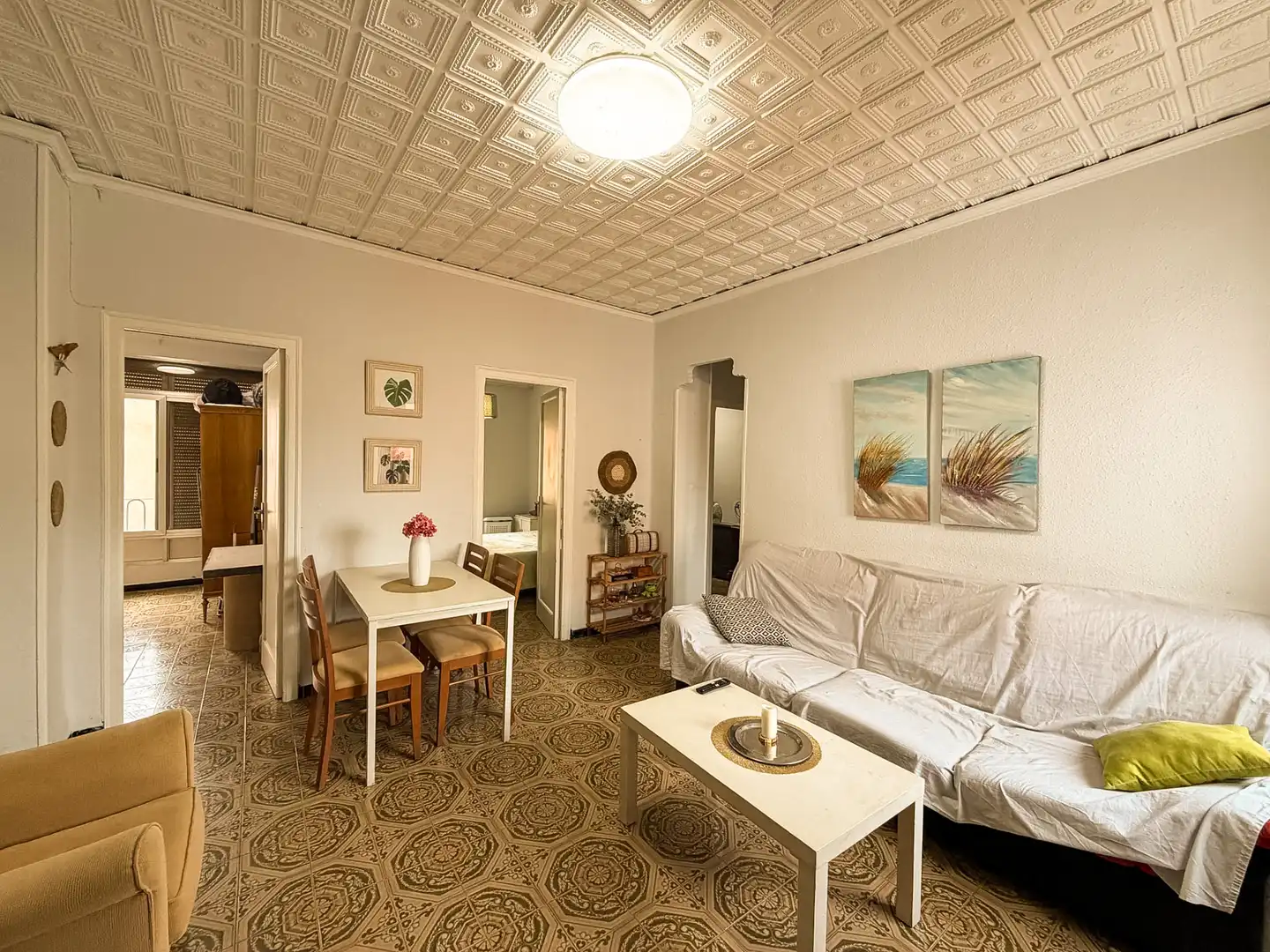 Living room of Flat for sale in Sagunto / Sagunt  with Air Conditioner, Heating and Furnished