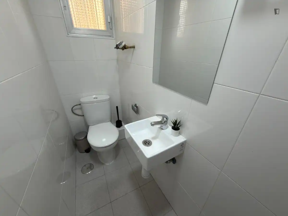 Bathroom of Apartments for share in Madrid  with Heating, Furnished and Washing machine