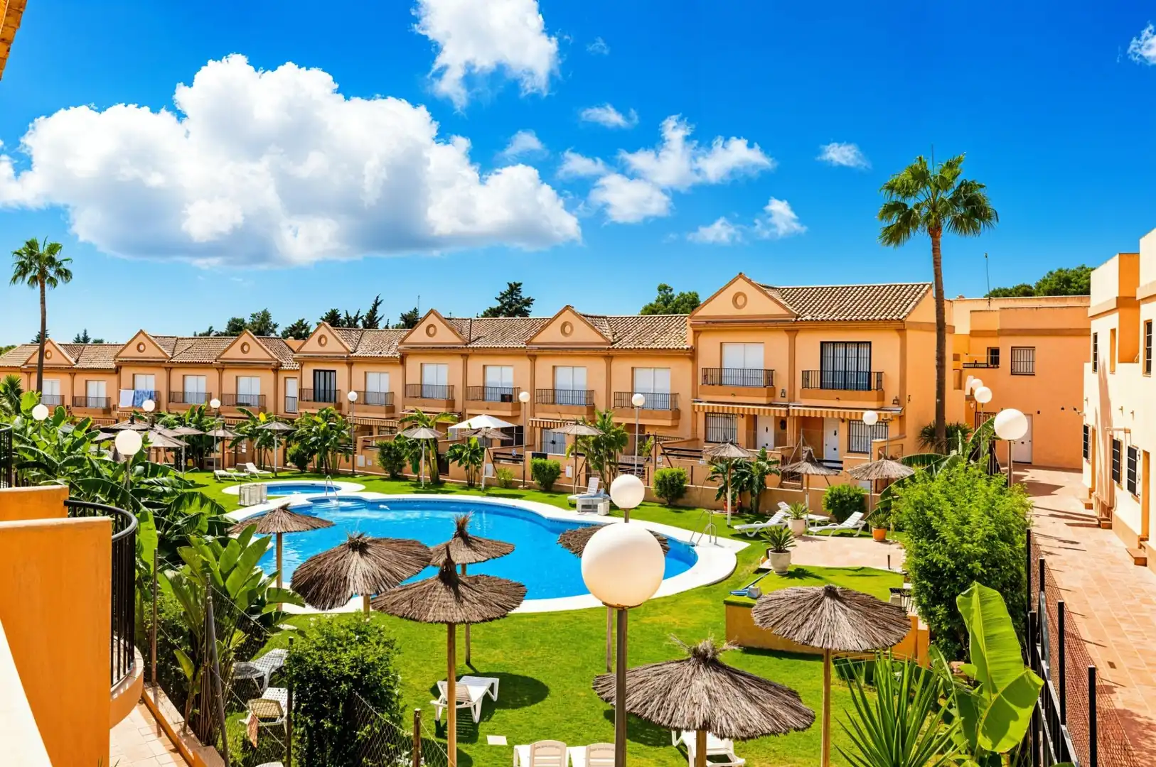 Vista exterior de Apartamento en venta en Chiclana de la Frontera con Aire acondicionado, Jardín privado y Terraza