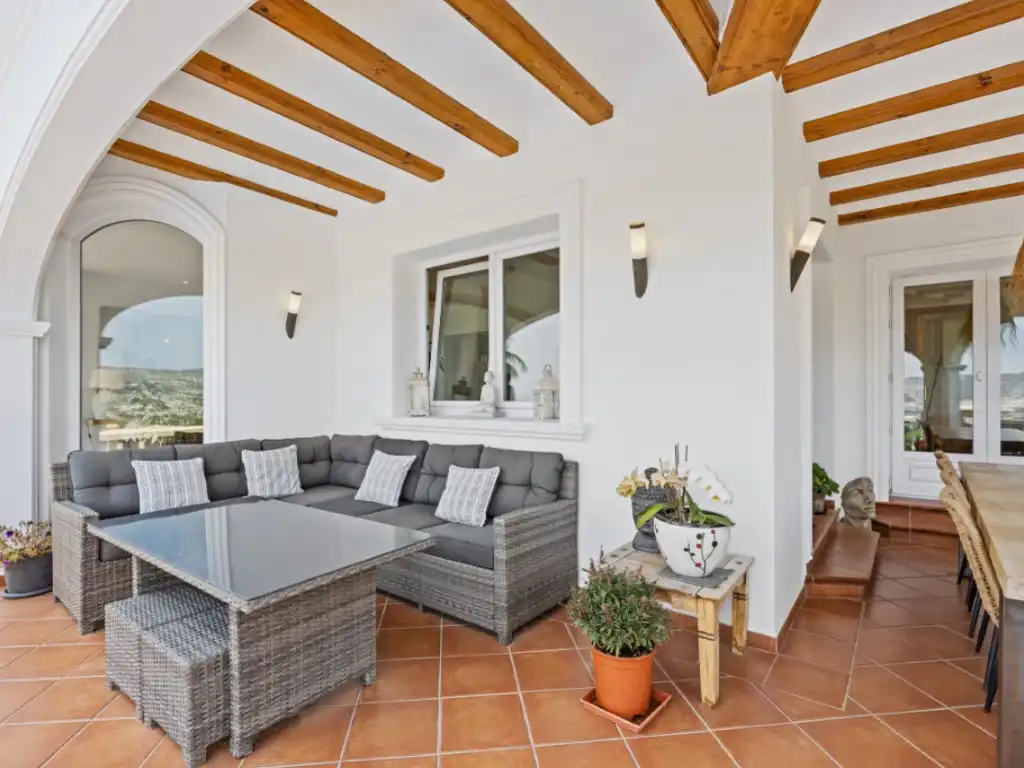 Terraza de Casa o chalet de alquiler en Jávea / Xàbia con Aire acondicionado, Jardín privado y Piscina